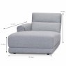 Federico Modular 1.5 Seater With Chaise Arm LHF Fabric Category 20 Measurement