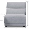 Federico Modular 1.5 Seater With Electric Footrest & Headrest No Arms Fabric Category 20