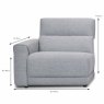 Federico Modular 1.5 Seater With Electric Footrest & Headrest LHF Fabric Category 20