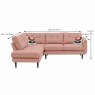 Orla Kiely Linden 4+ Seater Corner Sofa LHF Fabric House Plain Measurements
