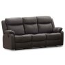 Galloway Manual Reclining 3 Seater Sofa With Fold Down Tray Suede Look Slate 