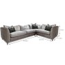 Alexander & James Haven 4+ Corner Sofa LHF Leather & Fabric Mix Lifestyle