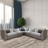 Alexander & James Haven 4+ Corner Sofa RHF Leather & Fabric Mix Lifestyle