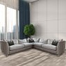 Alexander & James Haven 3 Seater Sofa Leather & Fabric Mix Lifestyle