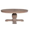 Georgia 10 Person Dining Table Round All Rustic Brown