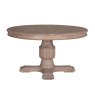 Georgia 6 Person Round Dining Table Rustic Brown