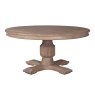 Georgia 8 Person Round Dining Table Rustic Brown