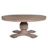 Georgia 10 Person Dining Table Round All Rustic Brown Front