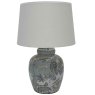 Delia Table Lamp Small Grey With White Shade
