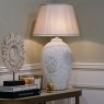 Mindy Brownes Serene Lamp White With Light Grey Shade Lifestyle