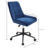 Benton Office Chair Fabric Navy Measurement