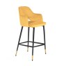 Brianna High Bar Stool Fabric Mustard