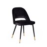 Brianna Dining Chair Fabric Black