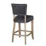 Duke High Barstool Fabric Dark Grey