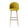 Nissa High Bar Stool Fabric Mustard