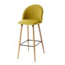 Nissa High Barstool Fabric Mustard