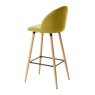 Nissa High Barstool Fabric Mustard