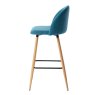 Nissa High Barstool Fabric Blue