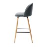 Nissa High Barstool Fabric Grey