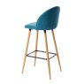 Nissa High Barstool Fabric Blue