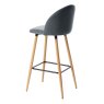 Nissa High Barstool Fabric Grey