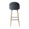 Nissa High Barstool Fabric Grey