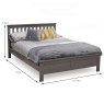 Willow Double (135cm) Bedstead Pine Grey Dimensions