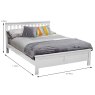 Willow Double (135cm) Bedstead Pine White