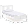Willow Single (90cm) Bedstead Pine White