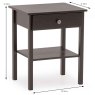 Willow 1 Drawer Bedside Locker Grey