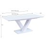 Rafael 6-8 Person Extending Dining Table White Gloss