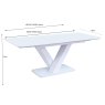Rafael 8-10 Person Extending Dining Table White Gloss