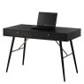 Barcelona 2 Drawer Console/Desk Black & Copper