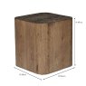 Manly Side/Lamp Table Cashew Dimensions