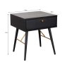 Barcelona 1 Drawer Bedside Locker Black & Copper