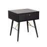 Barcelona 1 Drawer Bedside Locker Black & Copper