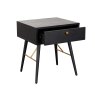 Barcelona 1 Drawer Bedside Locker Black & Copper