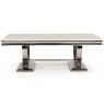 Arianna Coffee Table Stainless Steel & Cream Marble Top