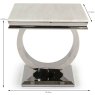 Arianna Lamp/Side Table Stainless Steel & Cream Marble Effect Top Measurement