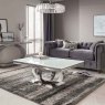 Orion Console Table Stainless Steel & White Glass Top Lifestyle