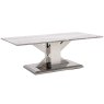 Tremmen Coffee Table Stainless Steel & Milan Grey Marble Effect Top