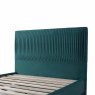 Leah Double (135cm) Bedstead Fabric Green Headboard
