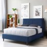 Leah King (150cm) Bedstead Fabric Blue Lifestyle