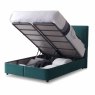 Leah Super King (180cm) Ottoman Bedstead Fabric Green Open
