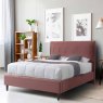 Leah King (150cm) Bedstead Fabric Blush Lifestyle