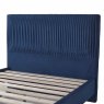 Leah King (150cm) Bedstead Fabric Blue Headboard