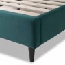 Leah Double (135cm) Bedstead Fabric Green Leg