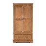 Shelby 2 Door + 1 Drawer Wardrobe Oak