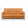 Amur 2 Seater Sofa Leather BX Measurement