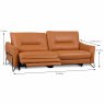 Amur Electric Reclining 3 Seater Sofa Leather BX Measurement